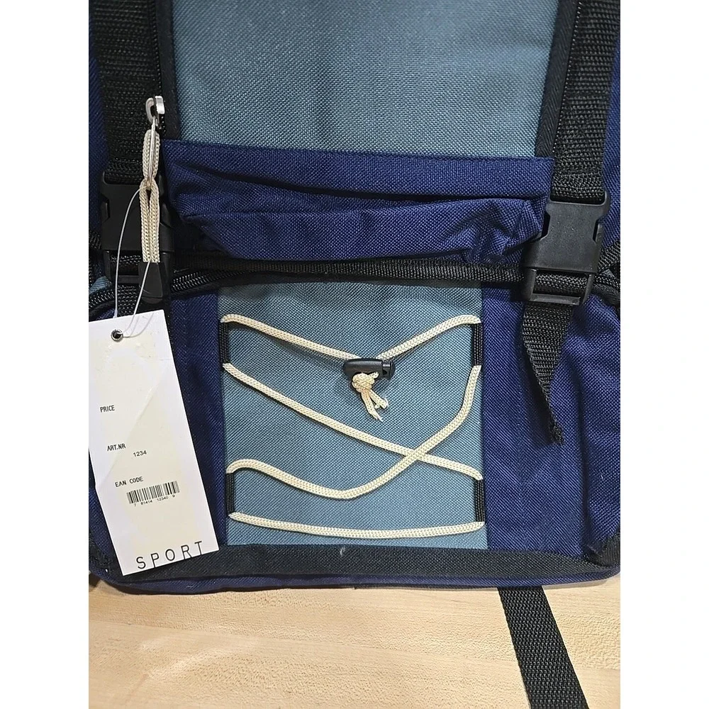 Vintage 1990s DANIEL RAY Backpack Rucksack School Camping Zippers Drawstring New